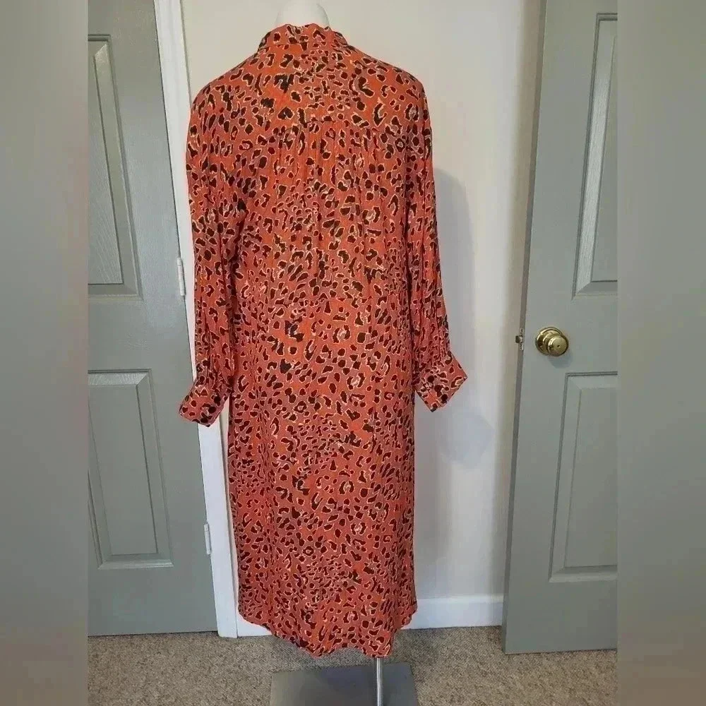 Free People Cest Moi Maxi Animal Print Top/Duster(XS)NWT